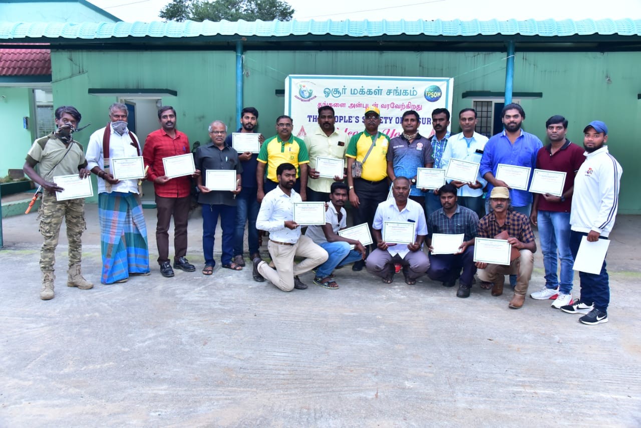 Participant with their certificates
